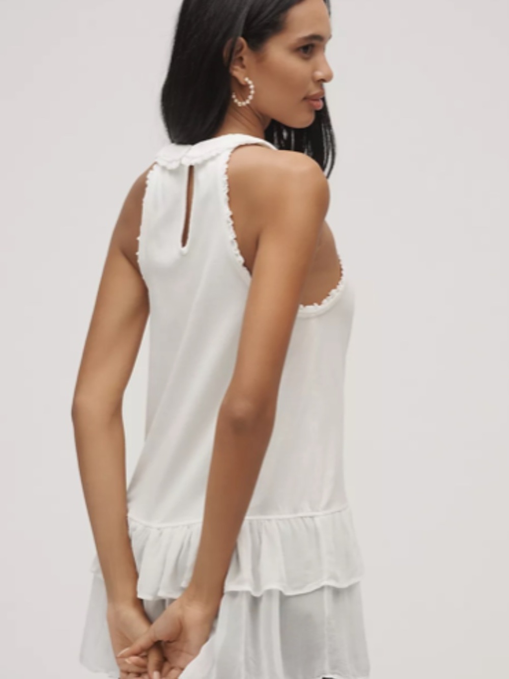 🆕 Maeve Collared Halter Ruffled Tunic - Picture 3 of 12
